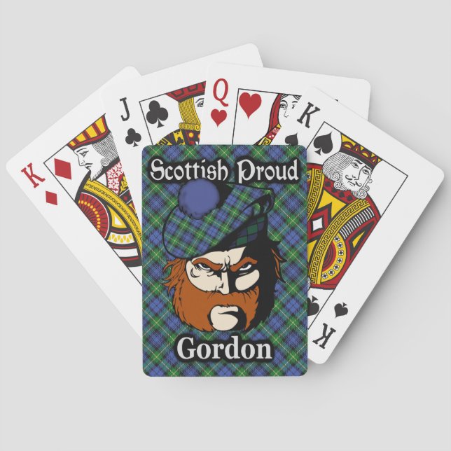 Scottish Clan Gordon Tartan Deck Playing Cards (Back)