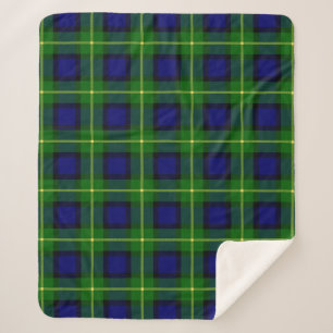 Scottish Clan Gordon Tartan Plaid Sherpa Blanket