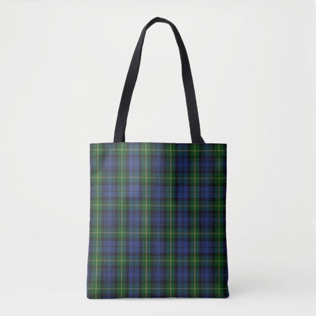 Scottish Clan Gordon Tartan Plaid Tote Bag (Front)