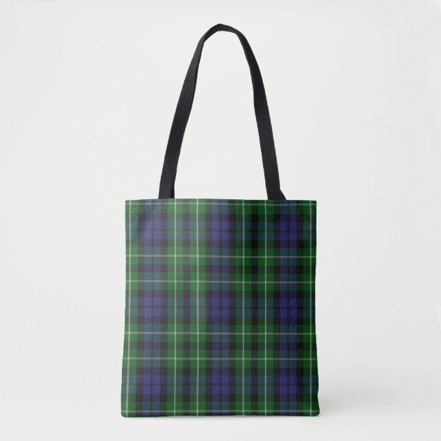Scottish Clan Graham Tartan Plaid Tote Bag (Front)