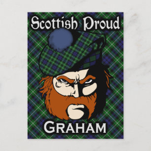 Scottish Clan Graham Tartan Postcard