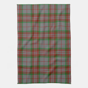Scottish Clan Gray Tartan Plaid Tea Towel