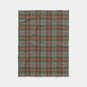 Scottish Clan Grey Tartan Plaid Fleece Blanket