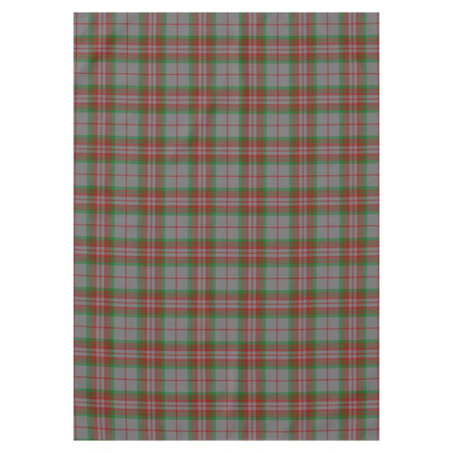 Scottish Clan Grey Tartan Plaid Tablecloth (Front)