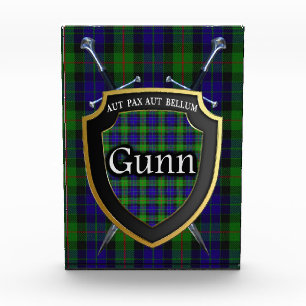 Scottish Clan Gunn Tartan Photo Block