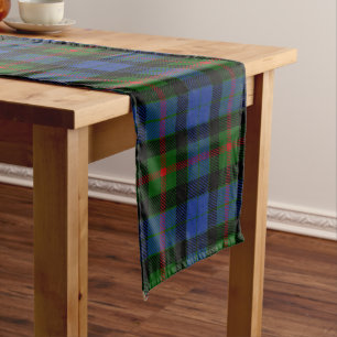 Scottish Clan Gunn Tartan Plaid Long Table Runner