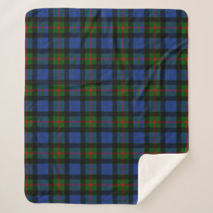 Scottish Clan Gunn Tartan Plaid Sherpa Blanket