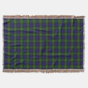 Scottish Clan Gunn Tartan Throw Blanket