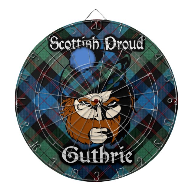 Scottish Clan Guthrie Tartan Dartboard (Front)