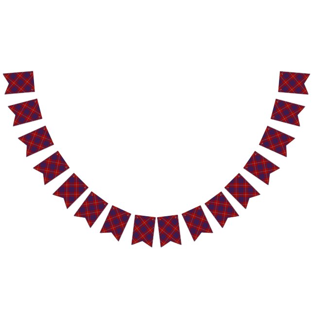 Scottish Clan Hamilton Red and Blue Tartan Bunting (All)