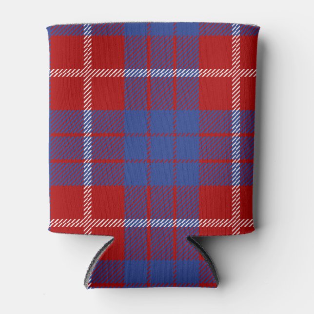 Scottish Clan Hamilton Tartan Plaid Can Cooler (Front)