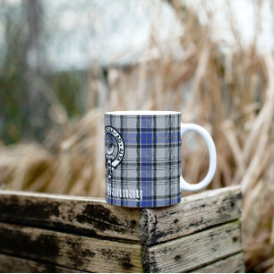 Scottish Clan Hannay Crest Badge and Tartan Custom Coffee Mug