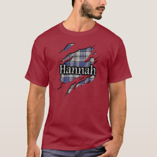 Scottish Clan Hannay Hannah Tartan Spirit T-Shirt