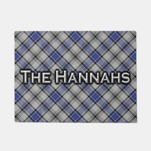 Scottish Clan Hannay Hannah Tartan Welcome Mat