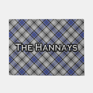 Scottish Clan Hannay Tartan Welcome Mat