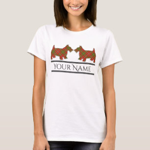 Scottish Clan Hay Tartan Scottie Dogs T-Shirt