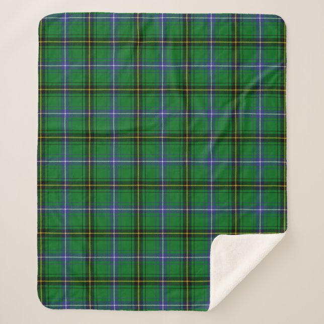 Scottish Clan Henderson Tartan Plaid Sherpa Blanket (Front)