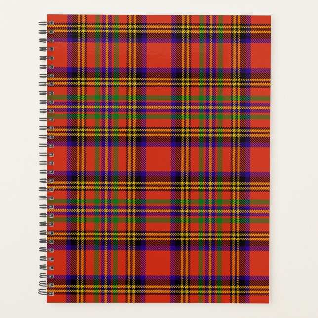 Scottish Clan Hepburn Tartan Plaid Planner (Front)