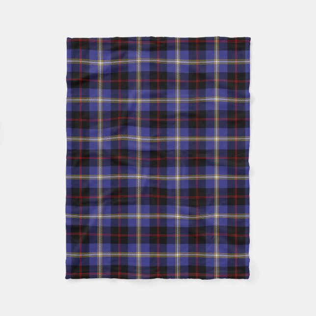 Scottish Clan Hill Tartan Plaid Fleece Blanket (Front)