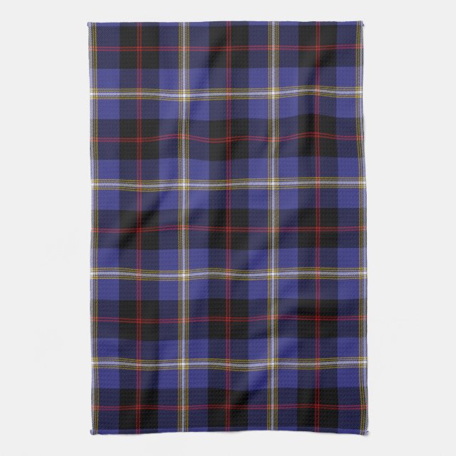 Scottish Clan Hill Tartan Plaid Tea Towel (Vertical)