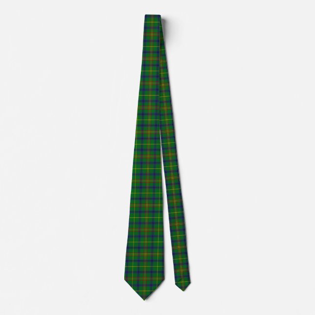 Scottish Clan Holmes Tartan Plaid Tie (Front)