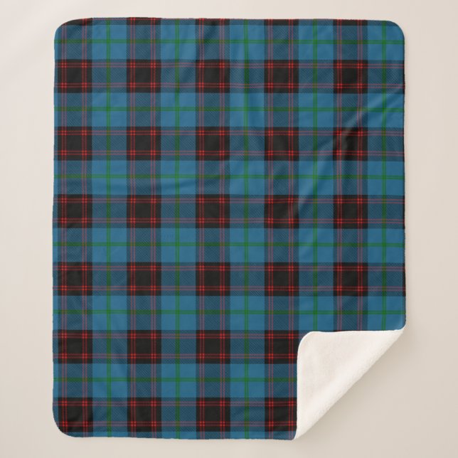 Scottish Clan Home Tartan Plaid Sherpa Blanket (Front)