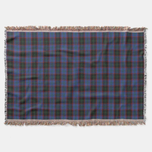 Scottish Clan Home Tartan Throw Blanket (Front)