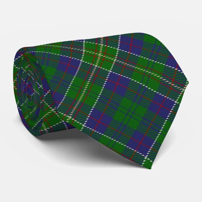 Scottish Clan Hunter Letter H Monogram Tartan Tie (Rolled)