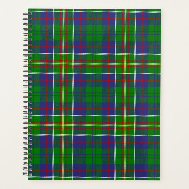 Scottish Clan Hunter Tartan Plaid Planner (Front)