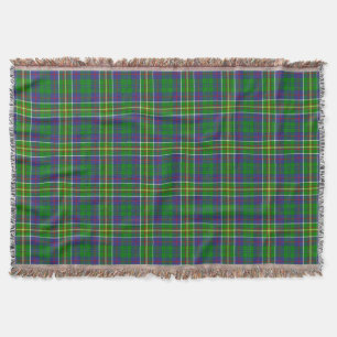 Scottish Clan Hunter Tartan Plaid Throw Blanket