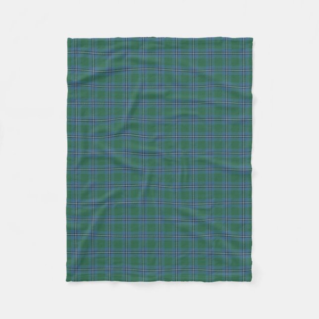 Scottish Clan Irvine Irwin Classic Tartan Fleece Blanket (Front)