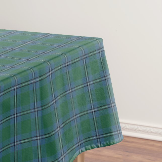 Scottish Clan Irvine Irwin Tartan Tablecloth (In Situ)