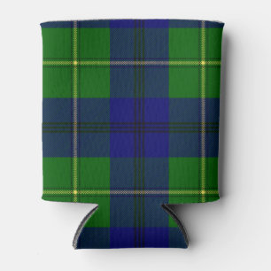 Scottish Clan Johnston Tartan Plaid Can Cooler
