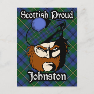 Scottish Clan Johnstone Johnston Tartan Postcard