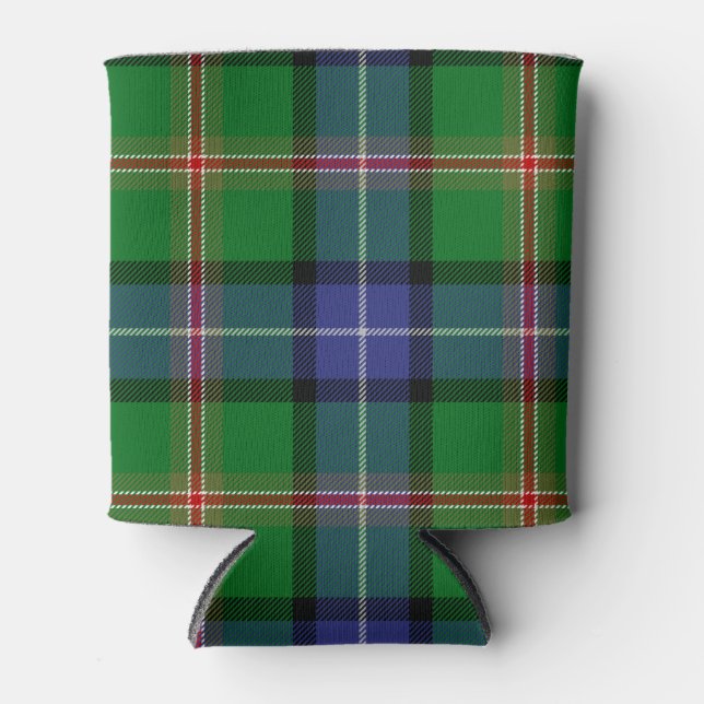 Scottish Clan Jones Tartan Plaid Can Cooler (Front)