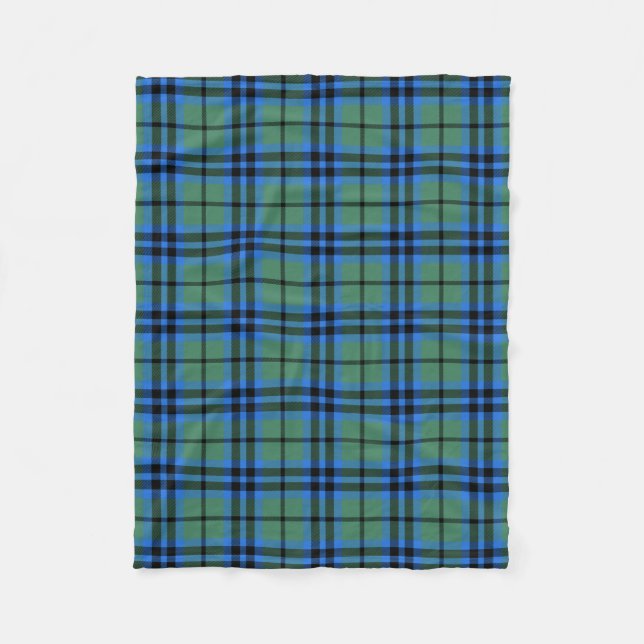 Scottish Clan Keith Tartan Plaid Fleece Blanket (Front)