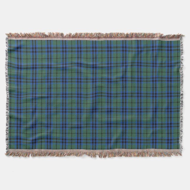 Scottish Clan Keith Tartan Throw Blanket (Front)