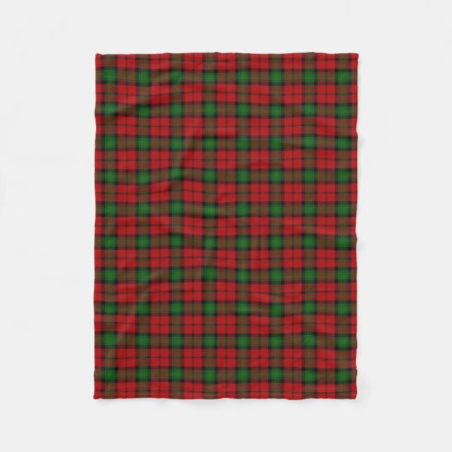 Scottish Clan Kerr Classic Tartan Fleece Blanket (Front)