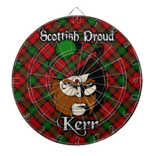 Scottish Clan Kerr Tartan Dartboard
