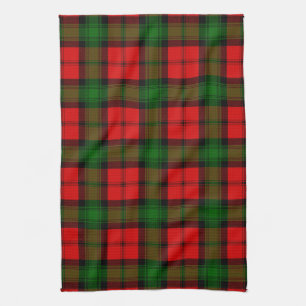 Scottish Clan Kerr Tartan Plaid Tea Towel