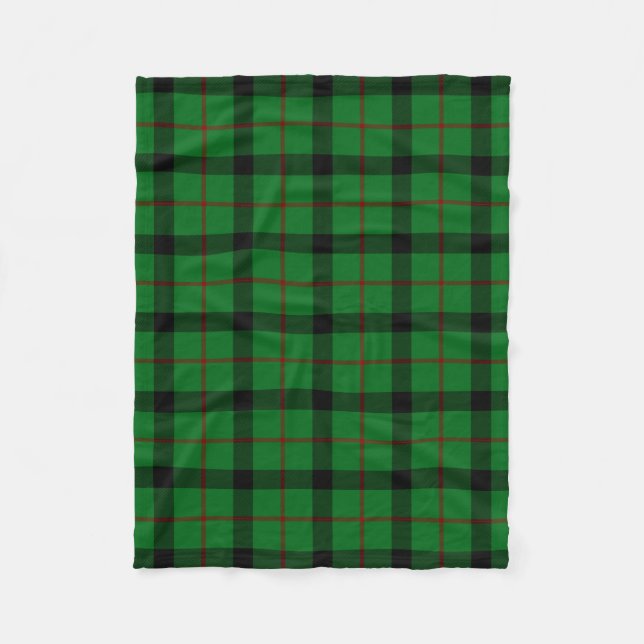 Scottish Clan Kincaid Tartan Plaid Fleece Blanket (Front)