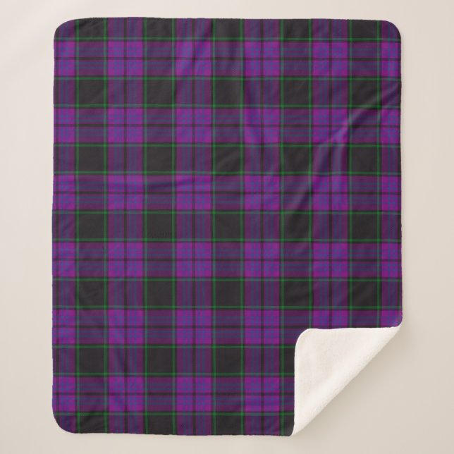 Scottish Clan Laird Tartan Plaid Sherpa Blanket (Front)