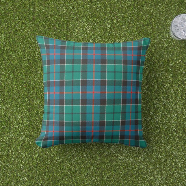 Scottish Clan Leslie Ancient Hunting Tartan Cushion (Grass)