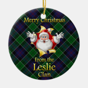 Scottish Clan Leslie Christmas Ornament