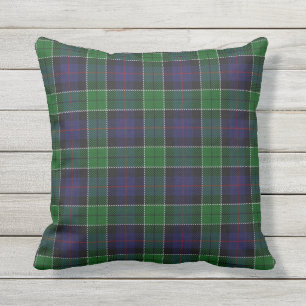 Scottish Clan Leslie Hunting Tartan Outdoor Cushion