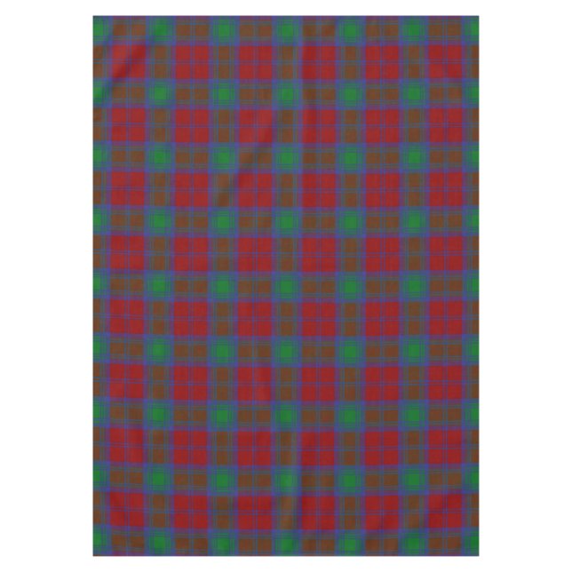Scottish Clan Lindsay Tartan Plaid Tablecloth (Front)