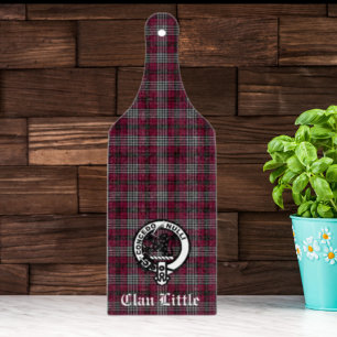 Scottish Clan Little Tartan and Crest Badge Custom Cutting Board