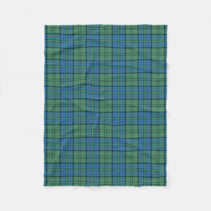 Scottish Clan Lockhart Tartan Plaid Fleece Blanket