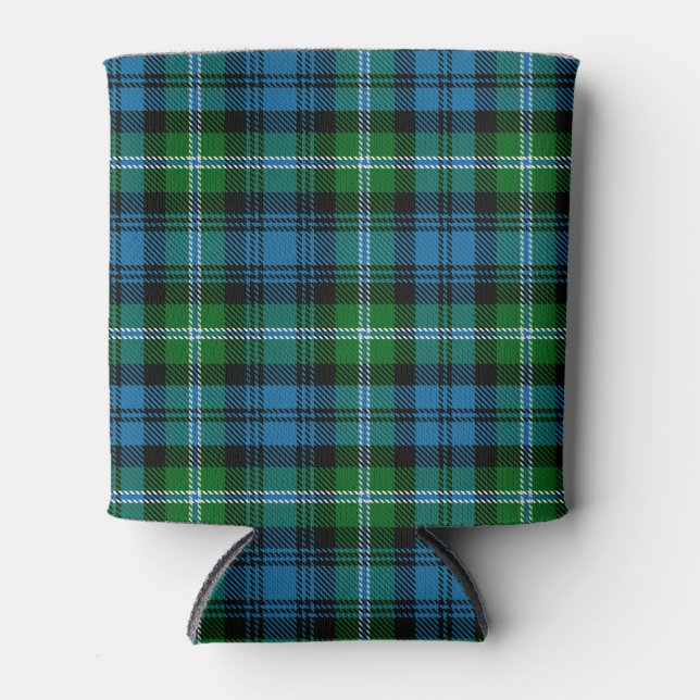 Scottish Clan Lyon Tartan Plaid Can Cooler (Front)