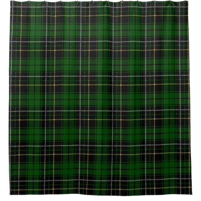 Scottish Clan MacAlpine Tartan Plaid Shower Curtain (Front)